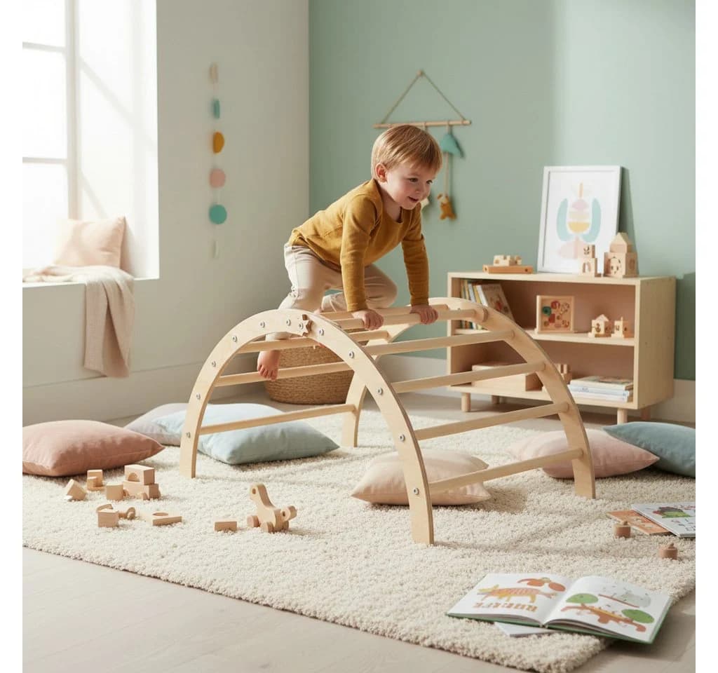 Bellabino Klettergerüst Ruki 2-in-1 Kletterbogen und Wippe mit Matratze - Bild 4