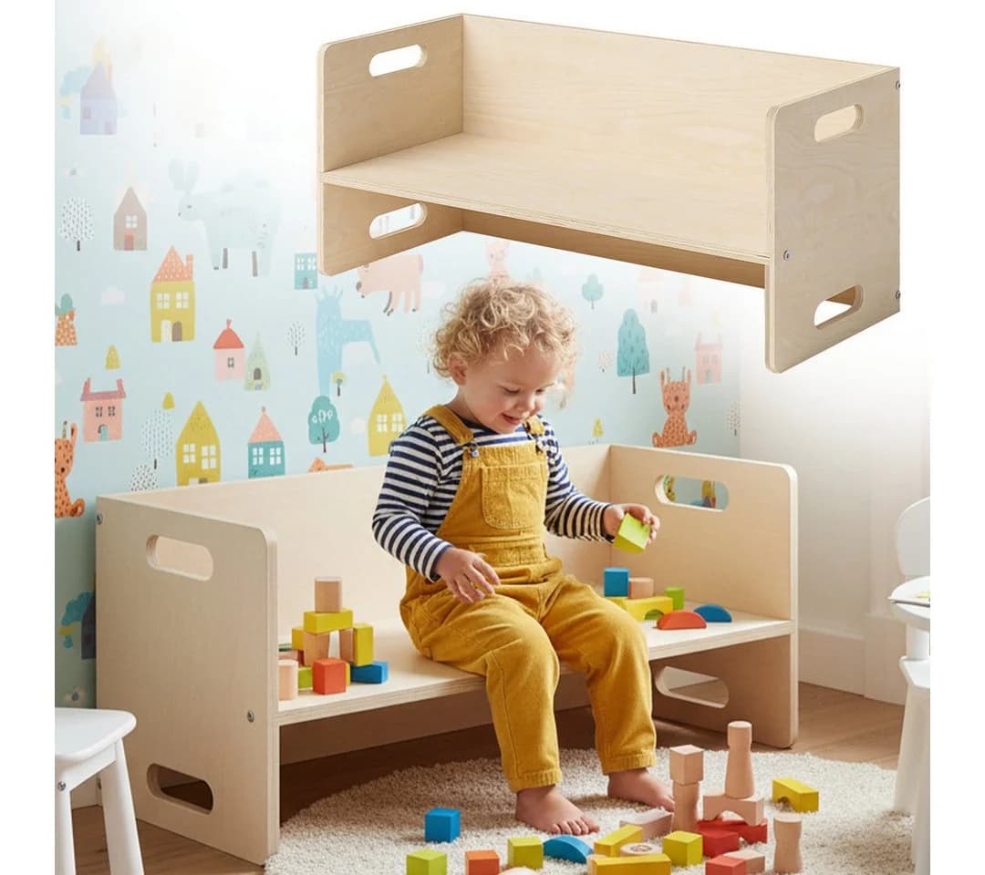 Bellabino Kindersitzgruppe Aki 3 Sitzhöhen Natur Unbehandelt - Bild 2