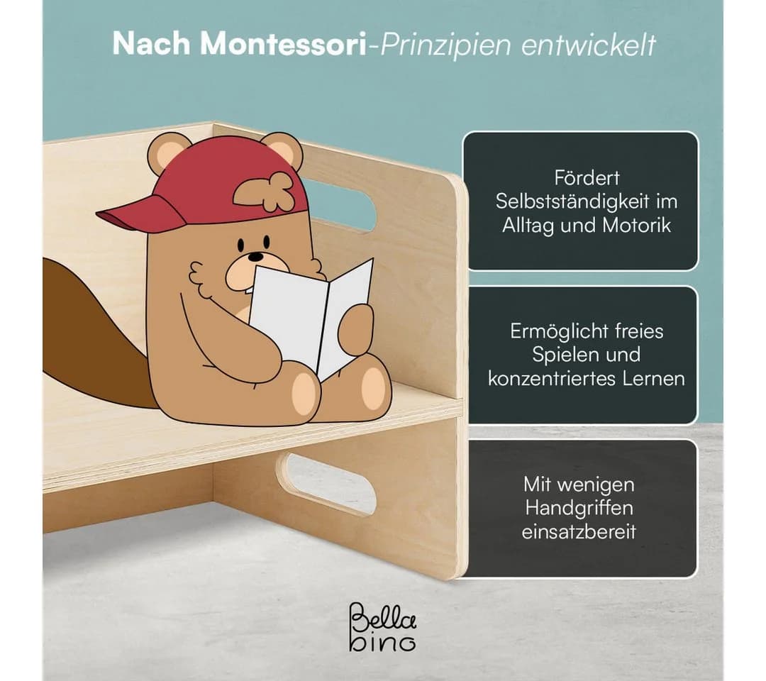 Bellabino Kindersitzgruppe Aki 3 Sitzhöhen Natur Unbehandelt - Bild 4