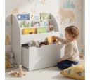 Bellabino Kinderregal Koro Weiß mit 3 Fächern und Schublade Bild 1