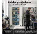 STEELSØN Aktenschrank Regulus Weiß Stahl abschließbar mit 4 Regalen Bild 3