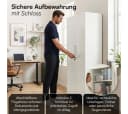 STEELSØN Aktenschrank Regulus Weiß Stahl abschließbar mit 4 Regalen Bild 5
