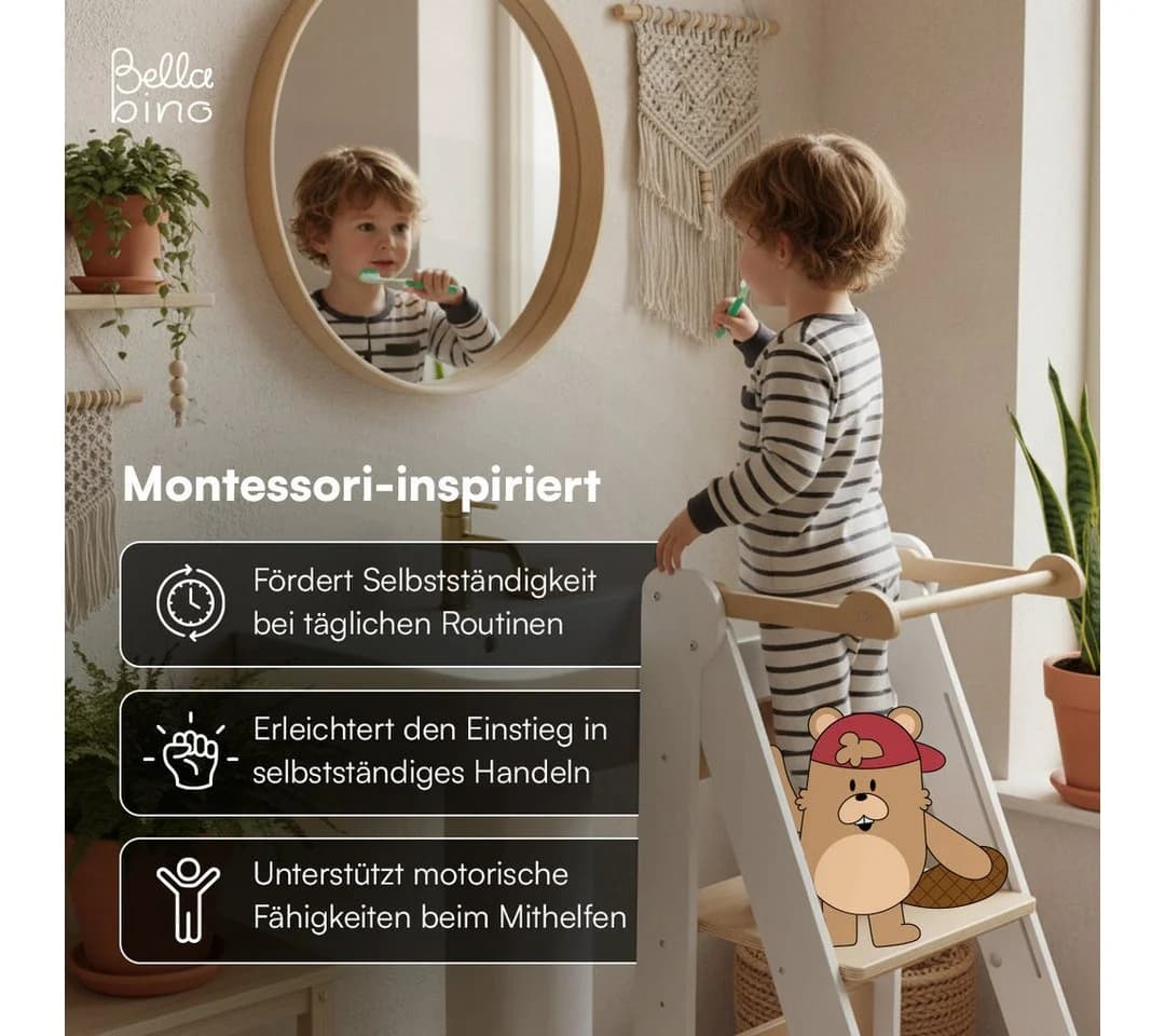 Bellabino Lernturm Tay höhenverstellbar & klappbar Weiß - Bild 3