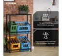 STEELSØN Flaschenregal Montune Schwarz Getränkekistenregal für 4 Kisten Bild 3