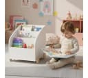 Bellabino Kinderregal Towy mit Rollen und Geheimfach Weiß Bild 1