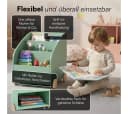 Bellabino Kinderregal Towy mit Rollen und Geheimfach - Mintgrün/Naturholz Bild 5