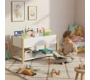 Bellabino Kinderregal Teme Weiß/Natur mit 4 Fächern und Ablage Bild 1