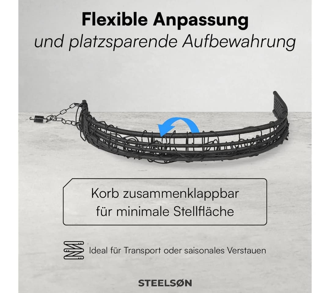 STEELSØN Hängesessel Alarian höhenverstellbar faltbar Polyrattan - Bild 4