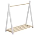 Bellabino Kleiderständer Ryck Tipi-Design Weiß Natur Massivholz Bild 1