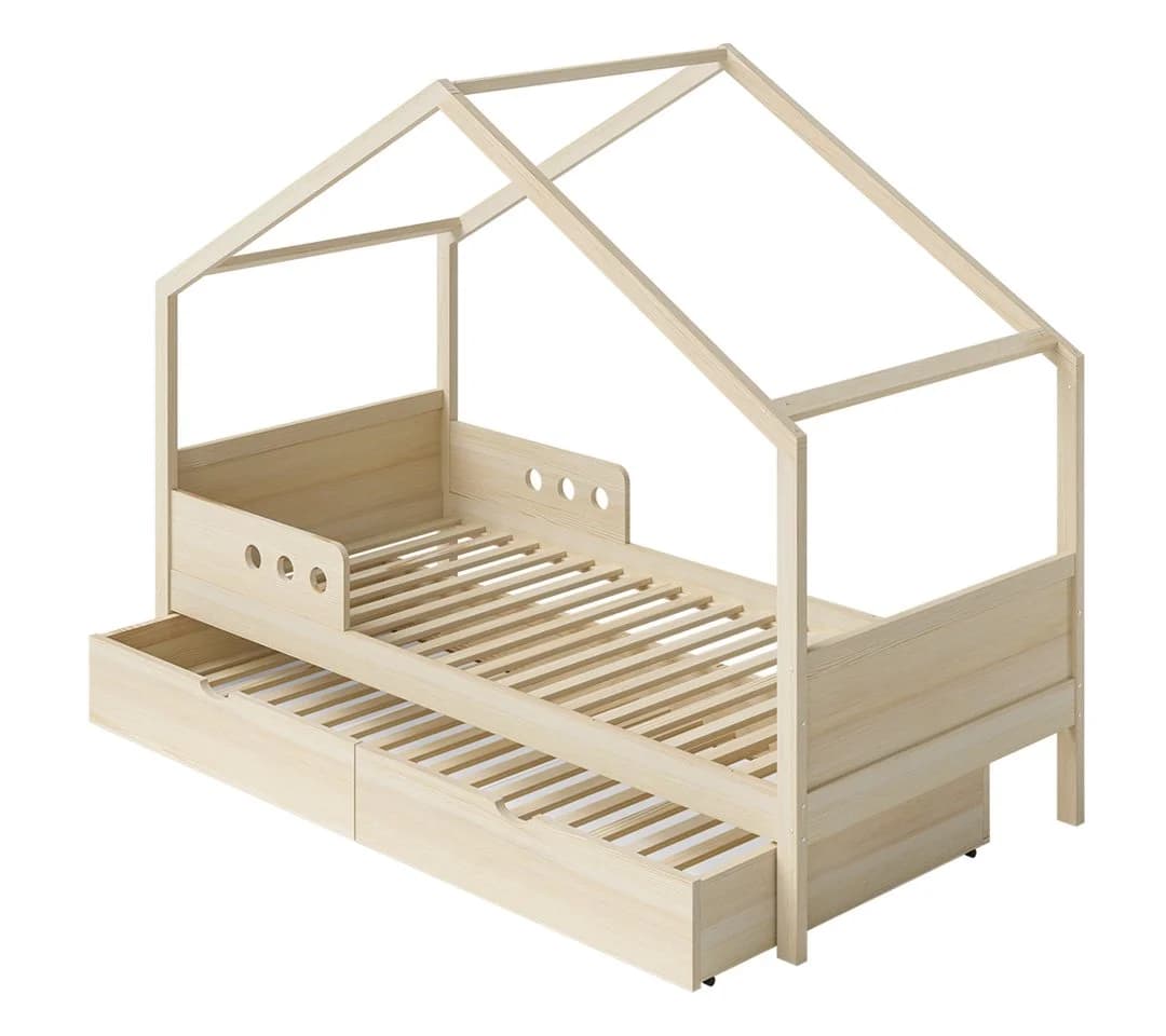 Bellabino Hausbett Bela Massivholz Kiefer mit Gästebett