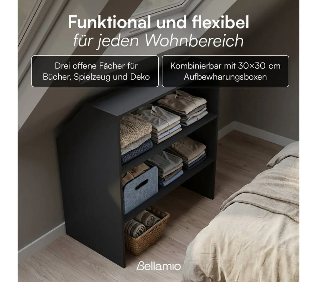 Bellamio Dachschrägenregal Aland Anthrazit 45 Grad-Winkel - Bild 3