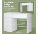 Bellamio Schreibtisch Livny Weiß 5 Schubladen Push-To-Open Bild 4
