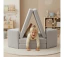 Bellabino Kindersofa Nile Grau Faltbare Spielcouch Cordbezug Bild 1