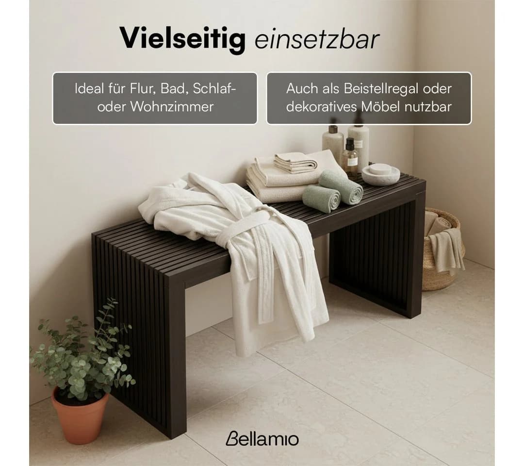Bellamio Bank Sava Bambus Schwarz - Bild 3