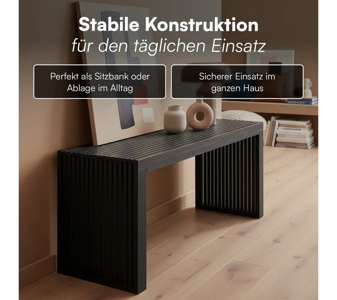 Bellamio Bank Sava Bambus Schwarz - Bild 4