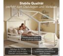 Bellabino Hausbett Abia mit Matratze und Rausfallschutz Weiß Bild 3