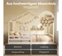 Bellabino Hausbett Abia mit Matratze und Rausfallschutz Weiß Bild 5