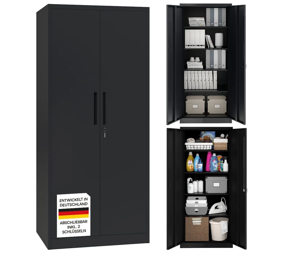 STEELSØN Aktenschrank Regulus Stahl abschließbar Schwarz - Bild 2