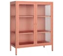 skølm Highboard Norns mit Glastüren Terrakotta Metallkommode Bild 2