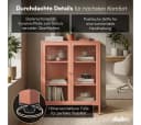 skølm Highboard Norns mit Glastüren Terrakotta Metallkommode Bild 4