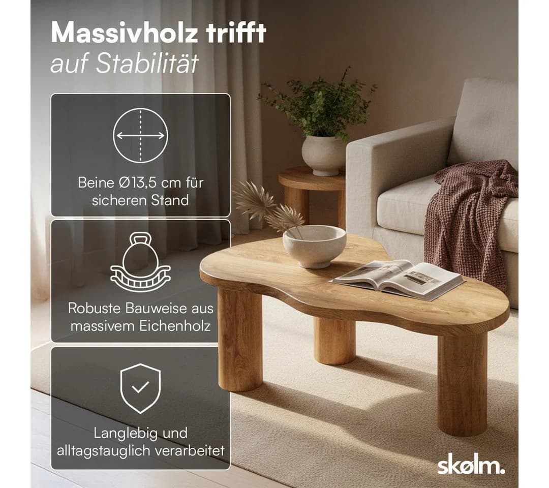 skølm Couchtisch Mani Eichenoptik 100x55 cm - Bild 3