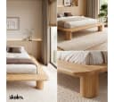 skølm Futonbett Vestri massiv Eiche 140x200 cm Bild 5