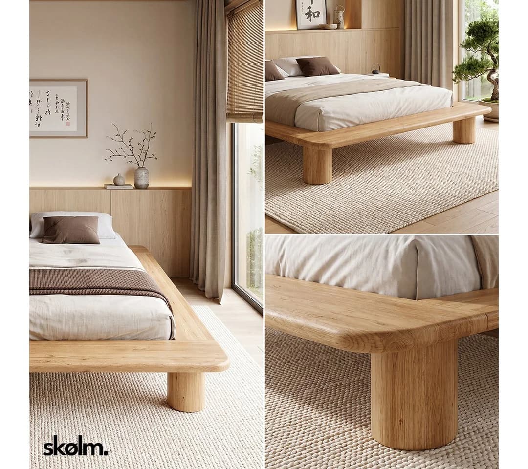 skølm Futonbett Vestri massiv Eiche 140x200 cm - Bild 5