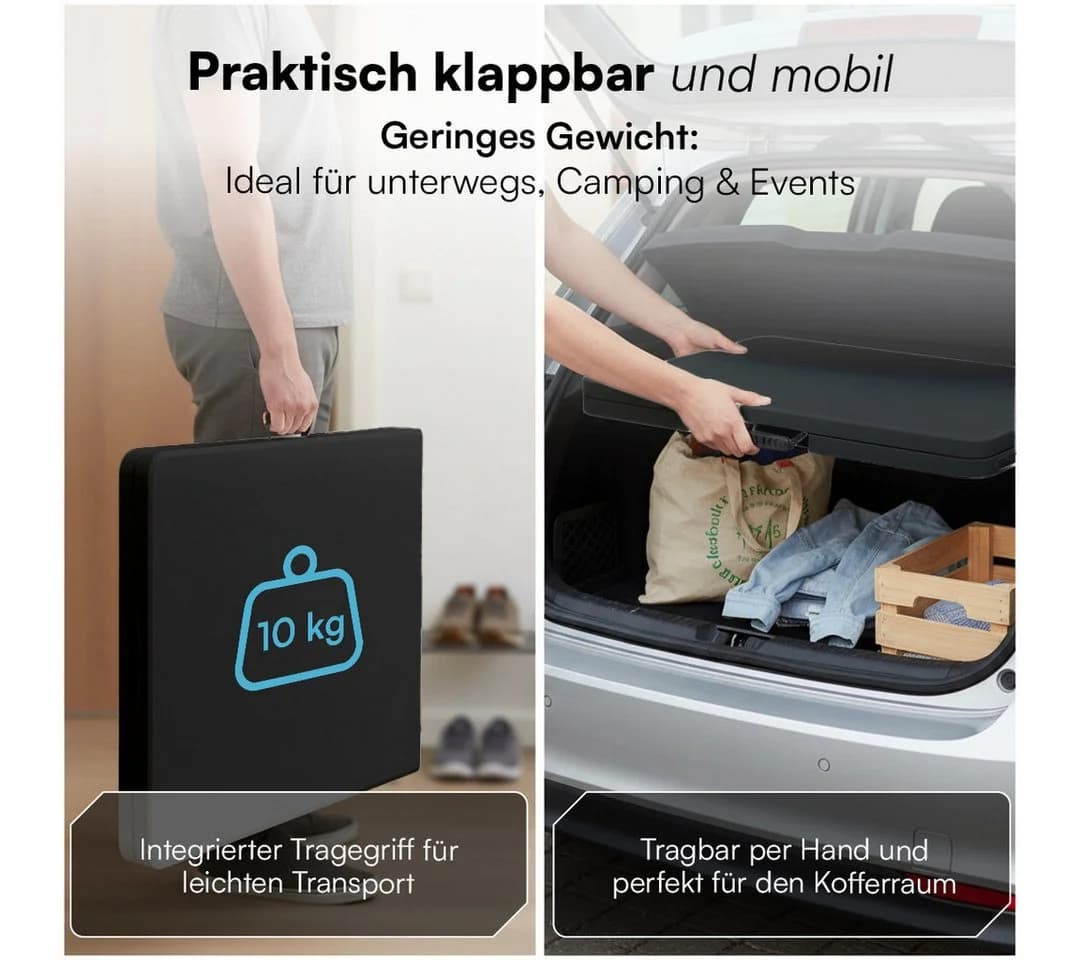 STEELSØN Bierzeltgarnitur Zennar Klapptisch Schwarz 180 cm - Bild 4
