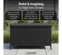 STEELSØN Aufbewahrungsbox Serion Gartenkiste Polyrattan Schwarz Bild 1