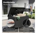 STEELSØN Aufbewahrungsbox Serion Gartenkiste Polyrattan Schwarz mit Rollen Bild 5
