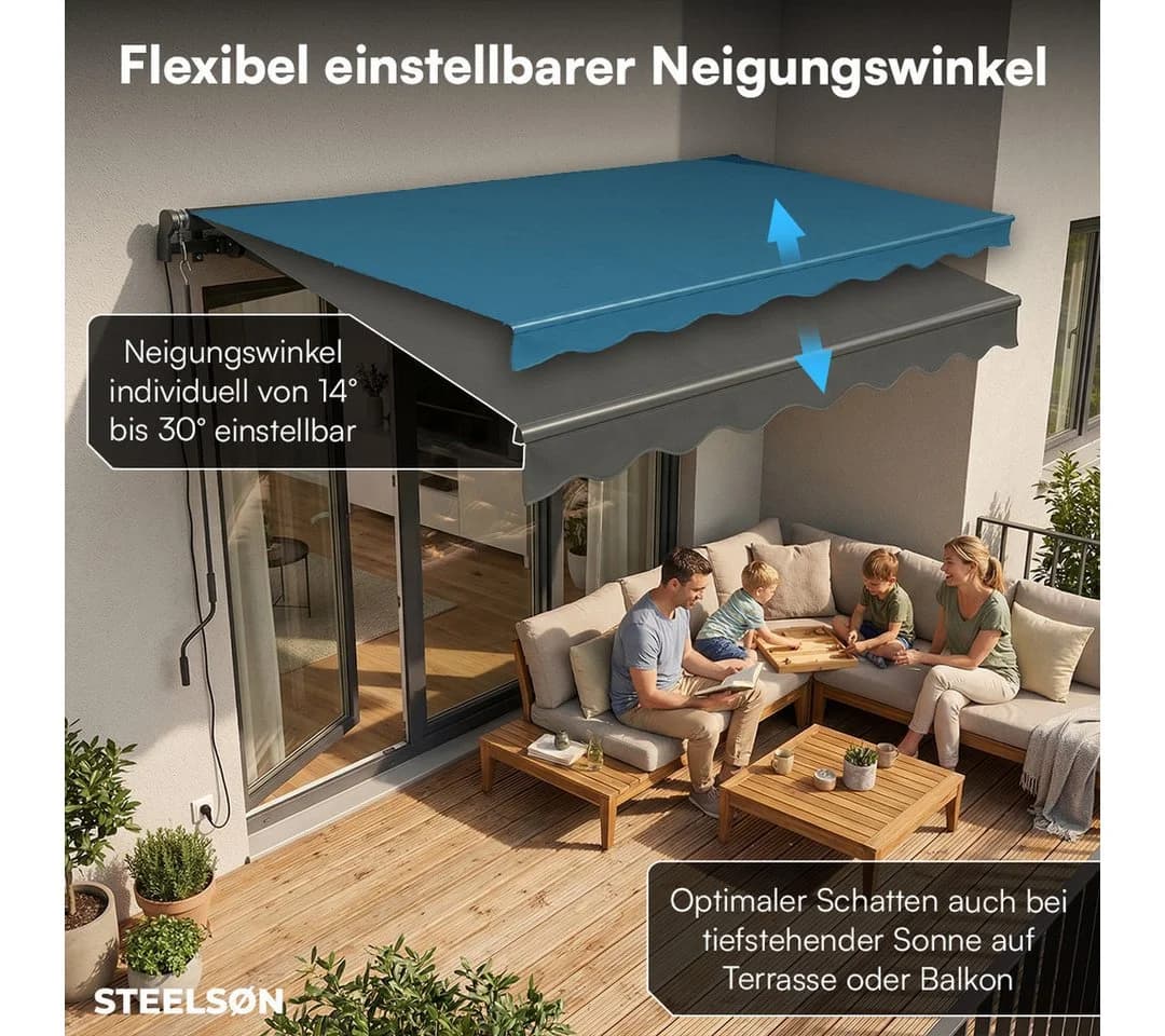 STEELSØN Gelenkarmmarkise Kestria mit LED und Fernbedienung - Bild 3