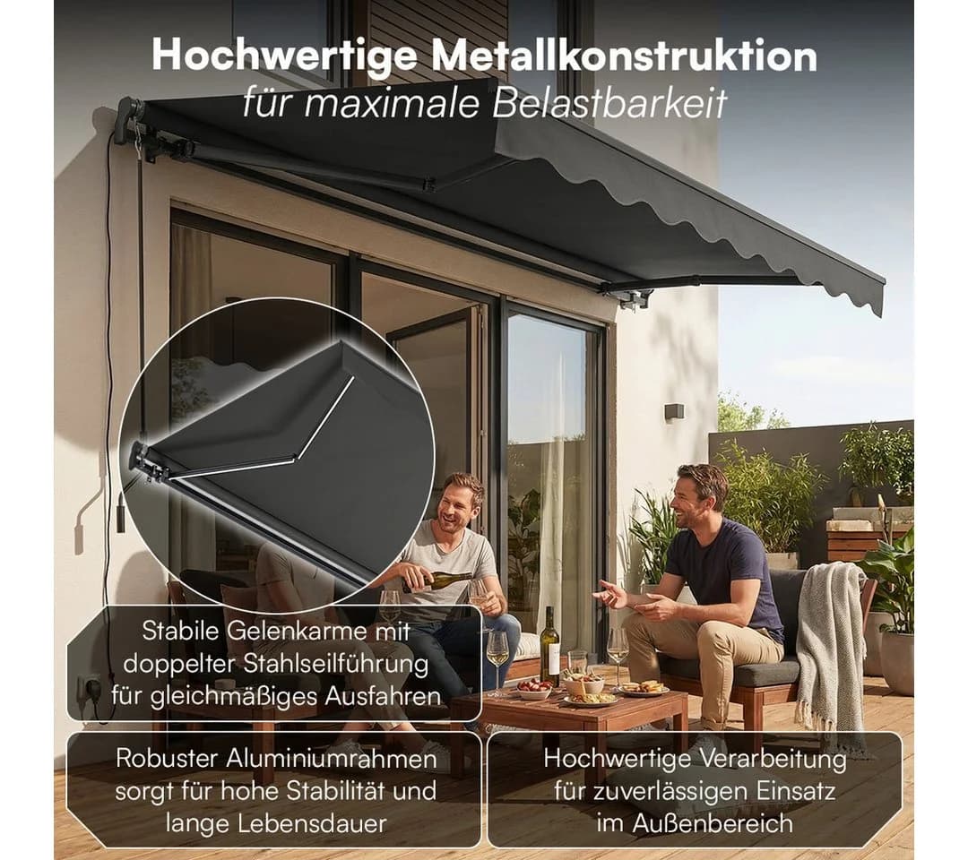 STEELSØN Gelenkarmmarkise Kestria mit LED und Fernbedienung - Bild 5
