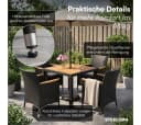 STEELSØN Garten-Essgruppe Fawaris Schwarz Polyrattan Akazienholz 5-tlg. Bild 3