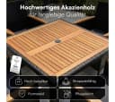 STEELSØN Garten-Essgruppe Fawaris Schwarz Polyrattan Akazienholz 5-tlg. Bild 5