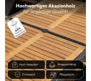 STEELSØN Garten-Essgruppe Fawaris Schwarz Polyrattan Akazienholz 7-tlg. Bild 5