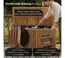 STEELSØN Auflagenbox Alkes Gartenbox aus Akazienholz mit Innentasche Bild 3