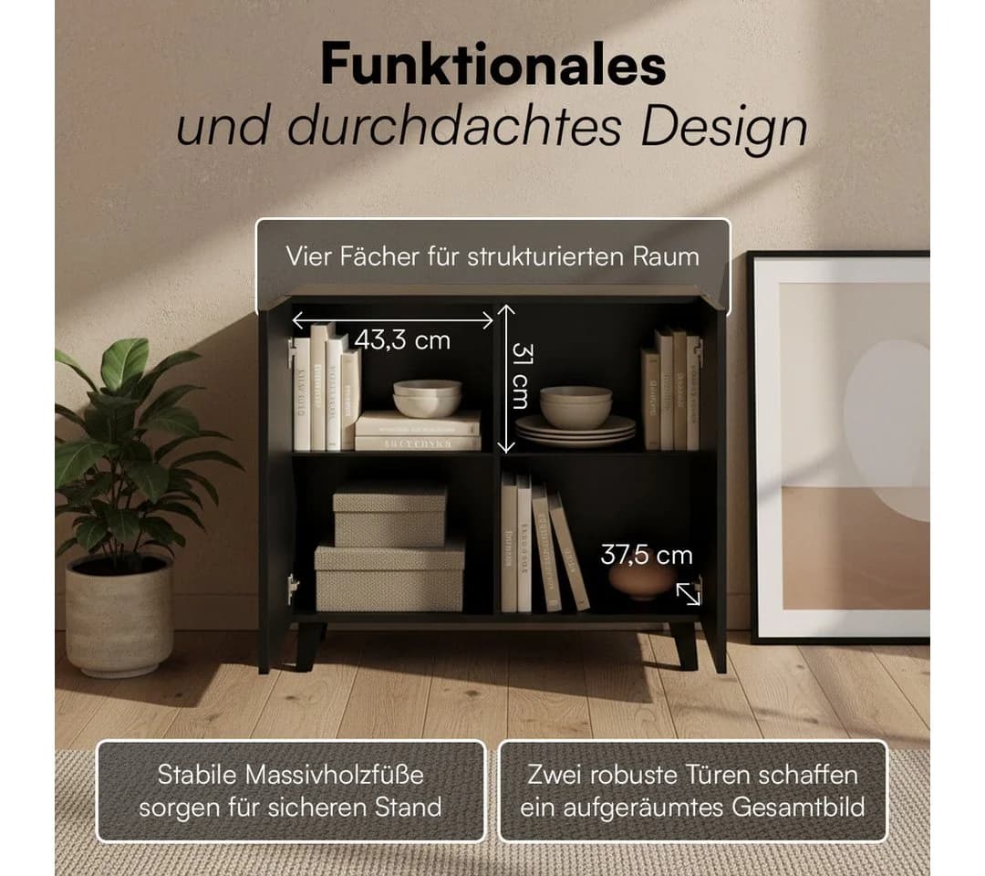 Bellamio Kommode Tana Schwarz - Bild 3