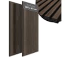 Bellamio Wandpaneel Kilwa Akustikpaneel Holzoptik Walnuss 3D Lamellenwand Bild 2
