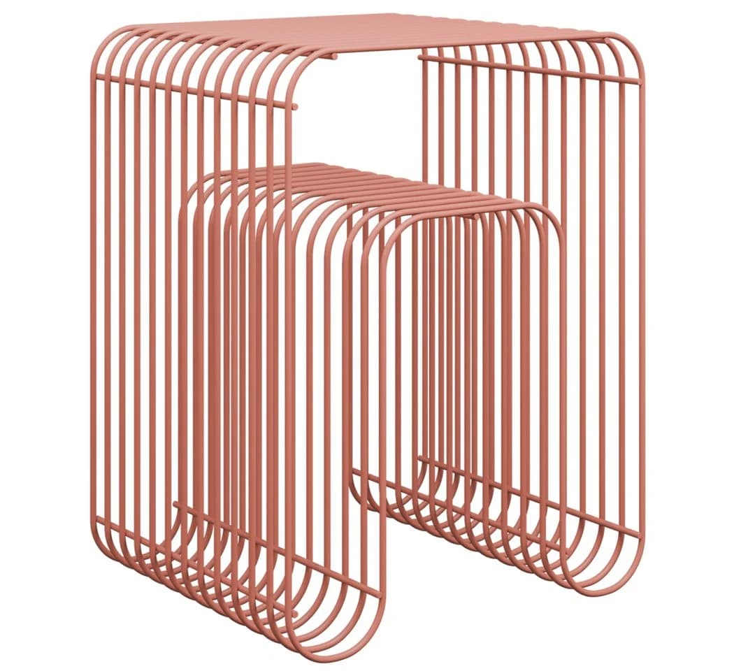 skølm Beistelltisch Vali Terrakotta Metall Gitterdesign - Bild 2
