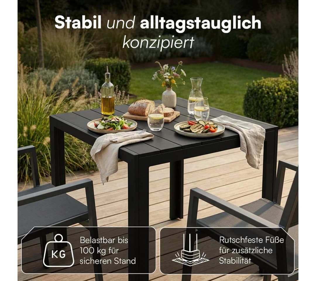 STEELSØN Gartentisch Alaris Kunstholz Schwarz - Bild 5