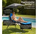 STEELSØN Gartenliege Nyria mit Sonnendach anthrazit Bild 1