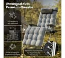 STEELSØN Gartenliege Lysira Zero-Gravity-Stuhl Grau/Silber Bild 1
