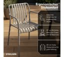 STEELSØN Gartenstuhl Pincoya Grau Stapelbar Wetterfest Bild 4