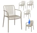 STEELSØN Gartenstuhl Pincoya Taupe wetterfest stapelbar 4er Set Bild 2