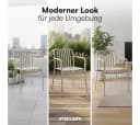 STEELSØN Gartenstuhl Pincoya Taupe wetterfest stapelbar 4er Set Bild 5