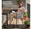 STEELSØN Gartenstuhl Tarian 2er-Set Hellgrau mit Kissen Bild 1