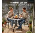 STEELSØN Gartenstuhl Tarian 2er-Set Hellgrau mit Kissen Bild 4