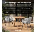 STEELSØN Gartenstuhl Tarian 2er-Set Hellgrau mit Kissen Bild 5