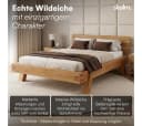 skølm Massivholzbett Hervar Wildeiche Beige Balkenbett Bild 3