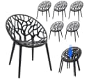 STEELSØN Gartenstuhl Quanta Stapelbar Schwarz 6er Set Bild 2